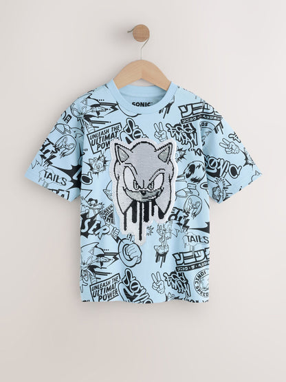 Dsiney Kidz - Blue Sequin Sonic T-Shirt (3-16yrs) image 2
