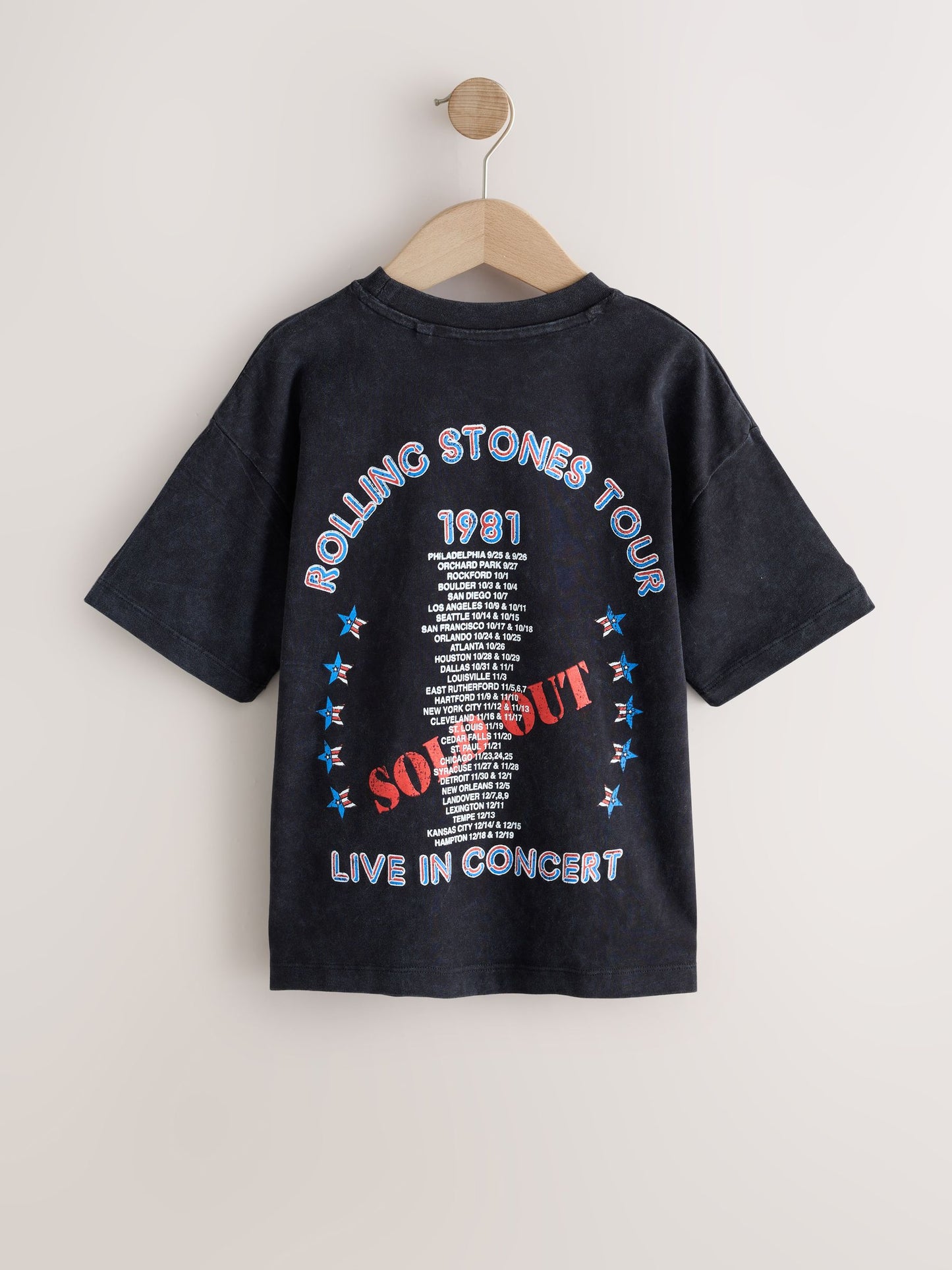 Dsiney Kidz - Black Washed Rolling Stones Band T-Shirt (3-16yrs) image 5