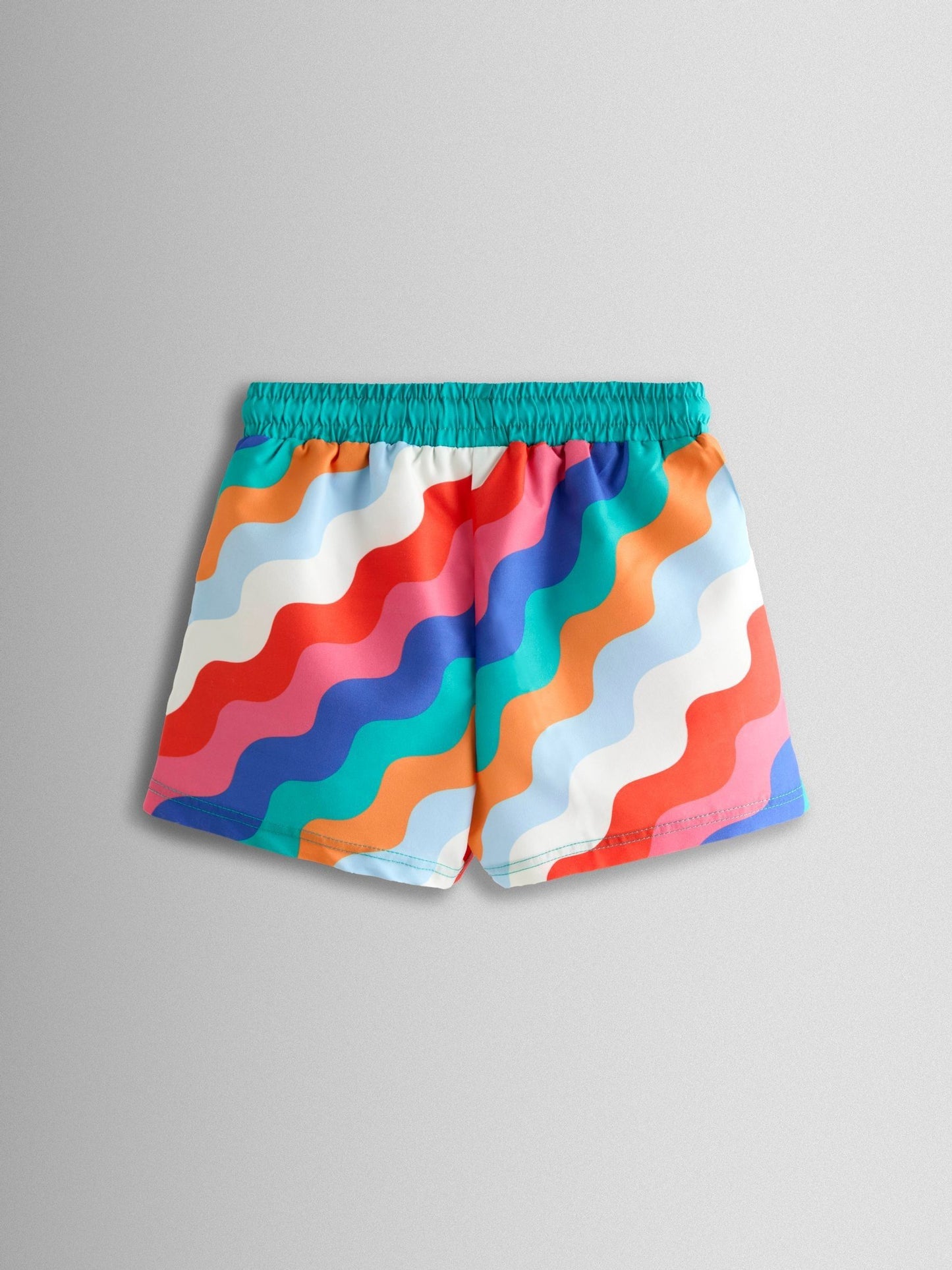 JoJo Maman Bébé Multi-Coloured Wavy Stripe Swim Shorts image 3