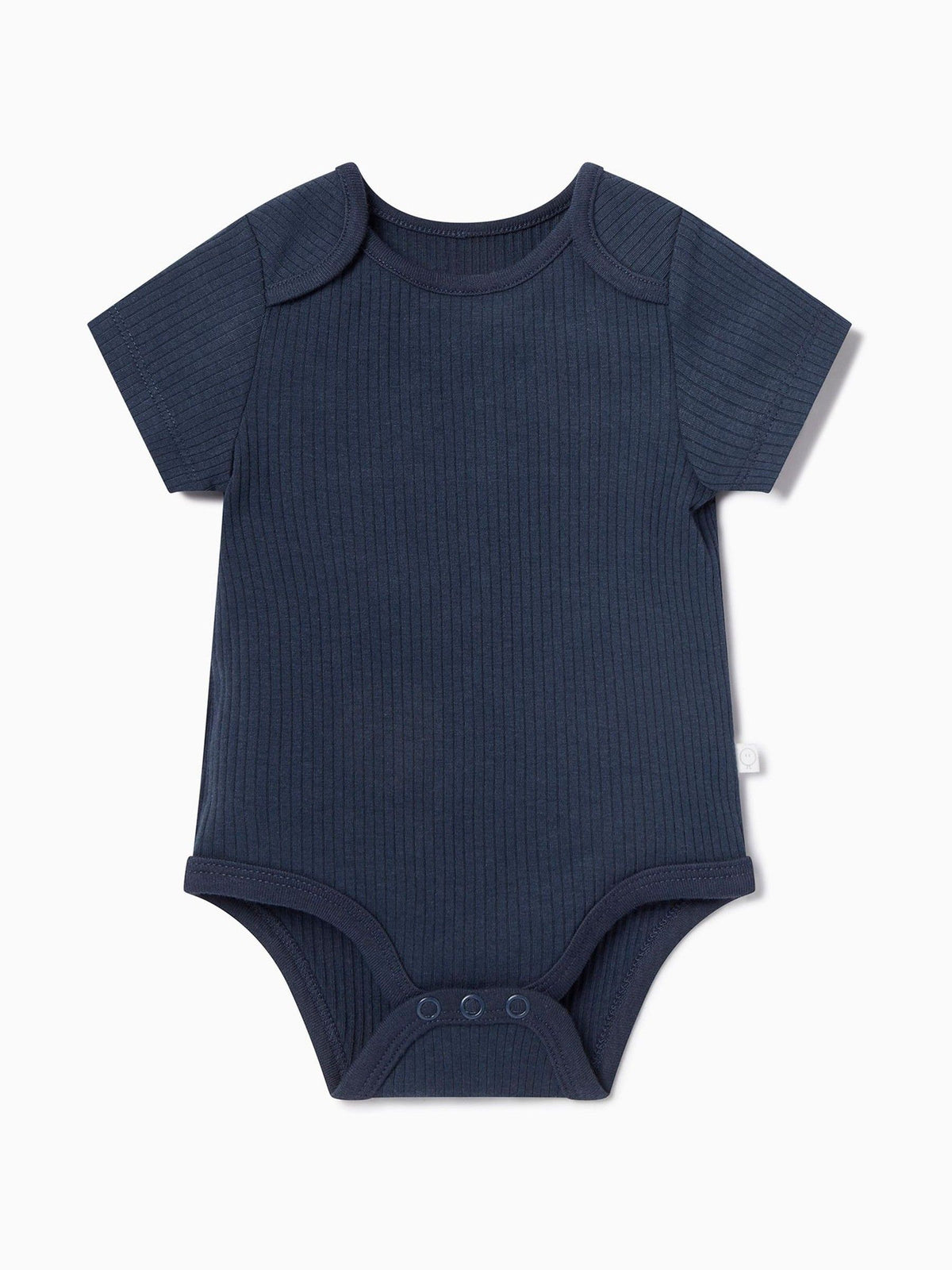 Dsiney Kidz - MORI Blue Ribbed Stretch Short Sleeve Bodysuit image 2