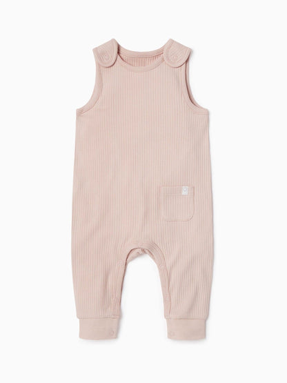 MORI Pink Ribbed Romper Dungarees image 2