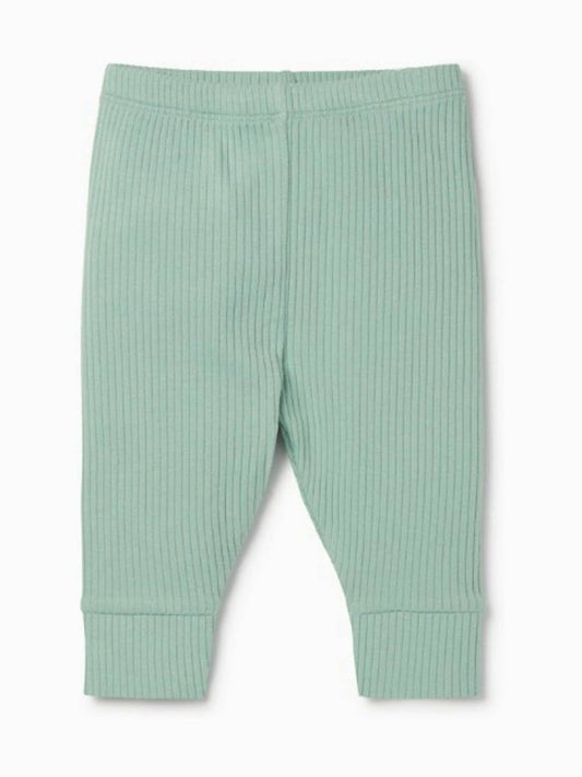 MORI Green Ribbed Stretch Comfy Baby Leggings image 1