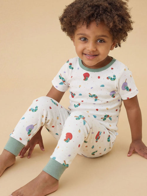 MORI Cream Supersoft Very Hungry Caterpillar Short Sleeve Pyjamas Set - image 1
