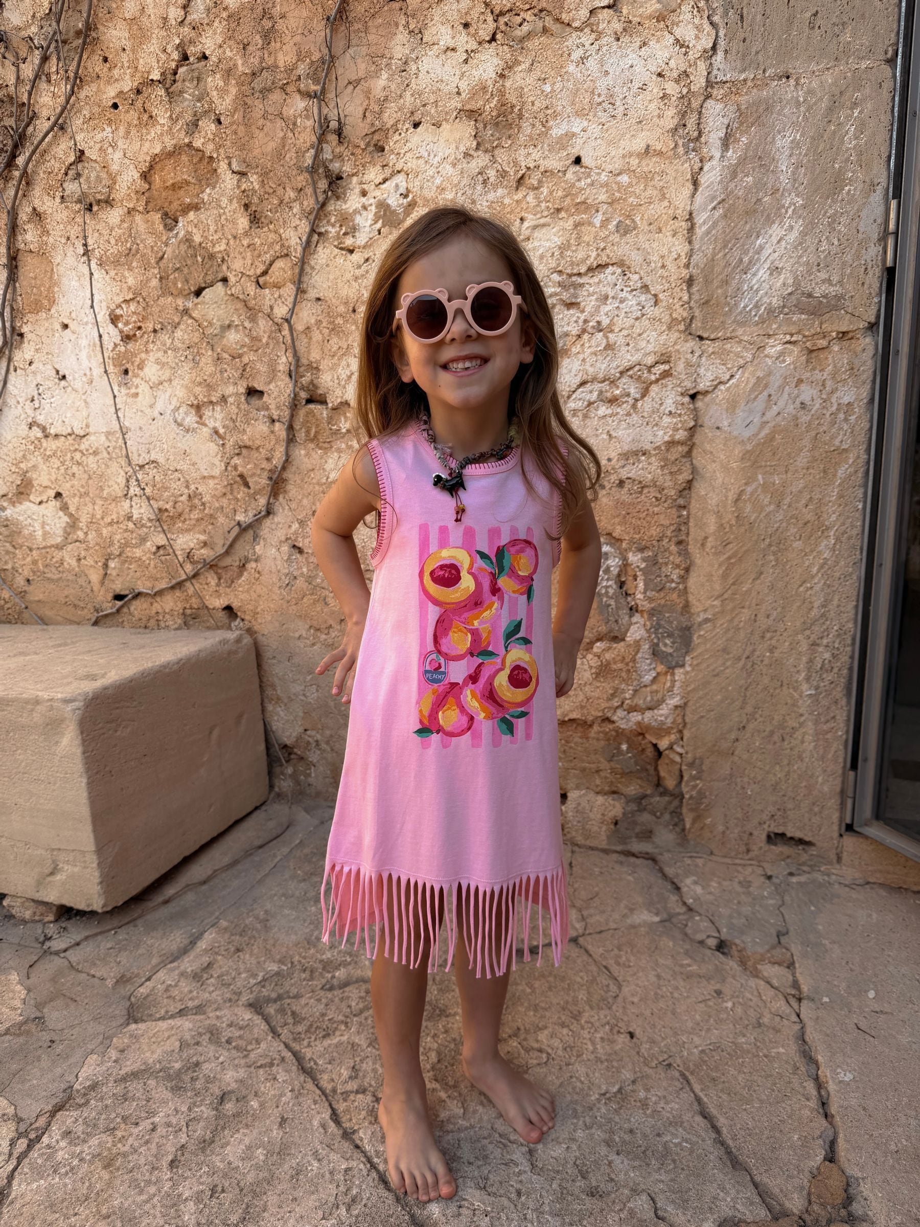 Never Fully Dressed Pink Fruit Fringe Dress image 3
