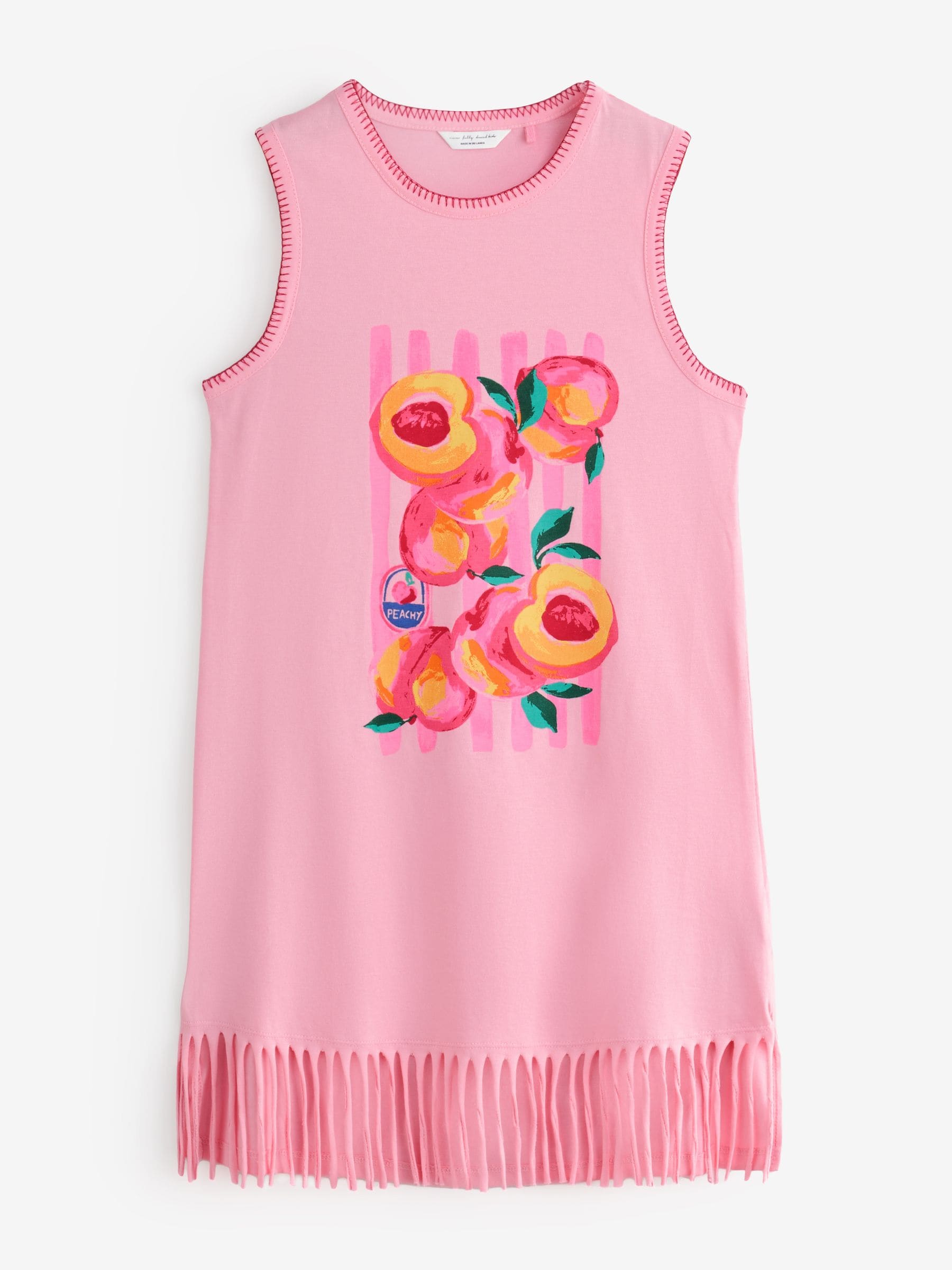 Never Fully Dressed Pink Fruit Fringe Dress image 4