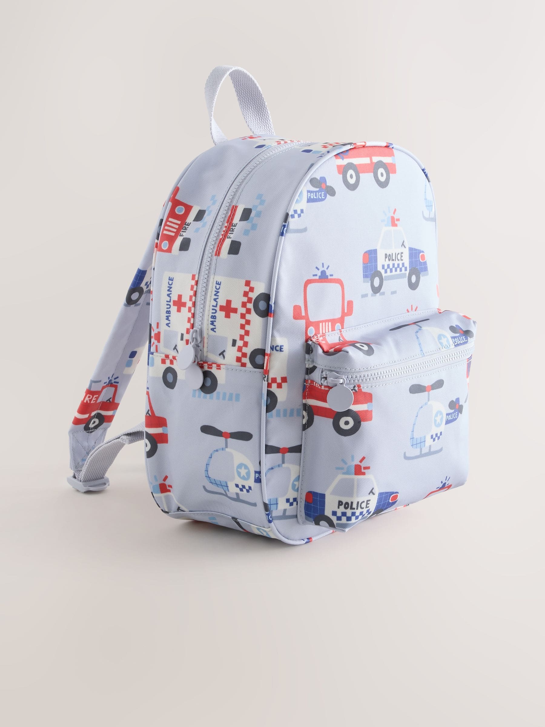 Light Blue Emergency Vehicles Backpack image 1