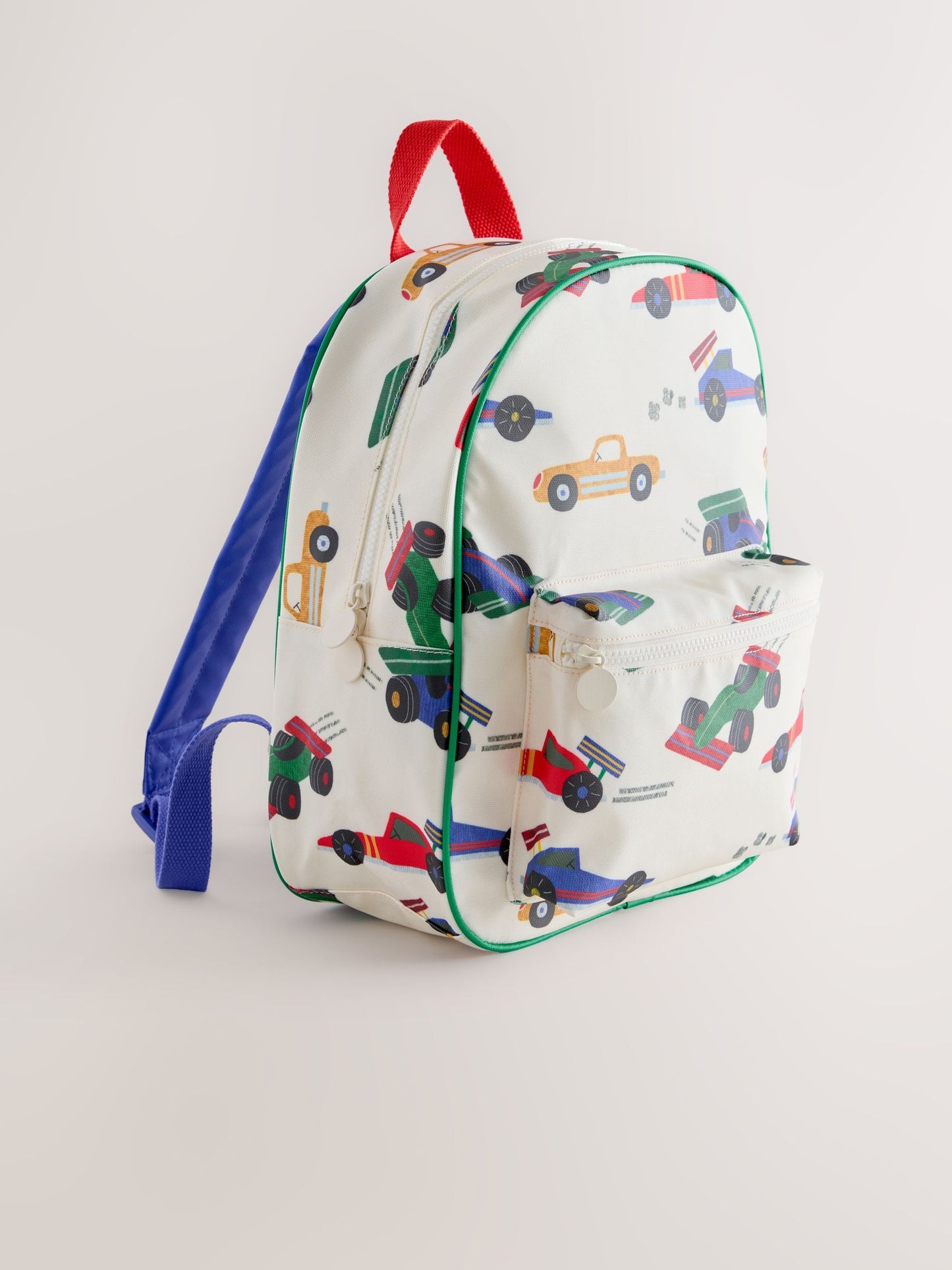Ecru White All-Over-Print Cars Backpack image 1