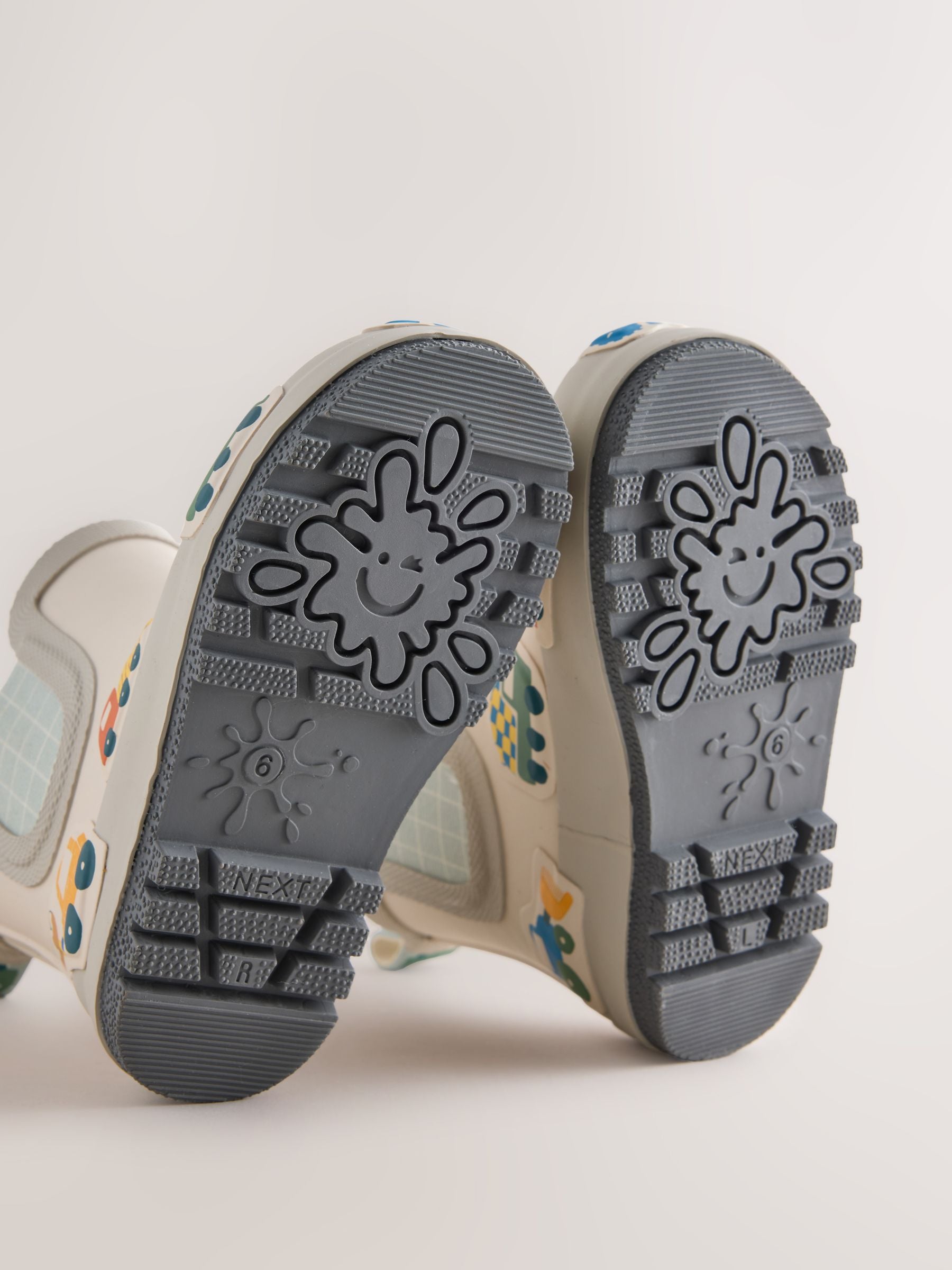 Neutral/Turquoise Transport Warm Lined Ankle Wellies image 5