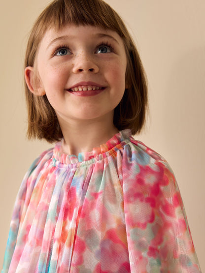 Dsiney Kidz - Pink Rainbow Cape Tiered Dress (3-16yrs) image 5