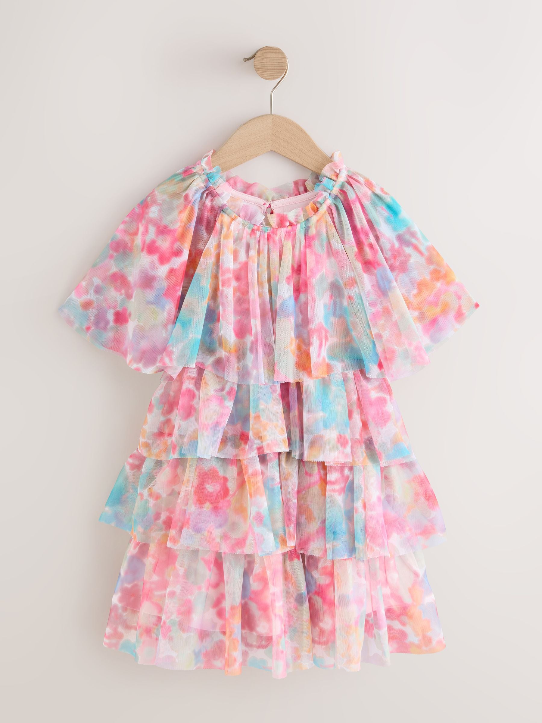 Dsiney Kidz - Pink Rainbow Cape Tiered Dress (3-16yrs) image 6