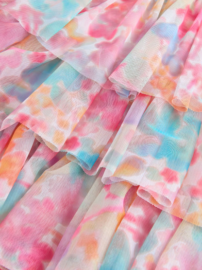 Dsiney Kidz - Pink Rainbow Cape Tiered Dress (3-16yrs) image 8