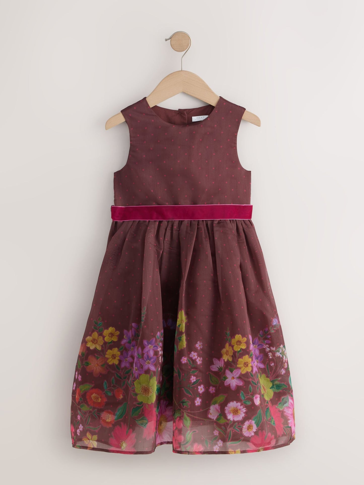 Chocolate Brown Floral Prom Dress (3-16yrs) image 5