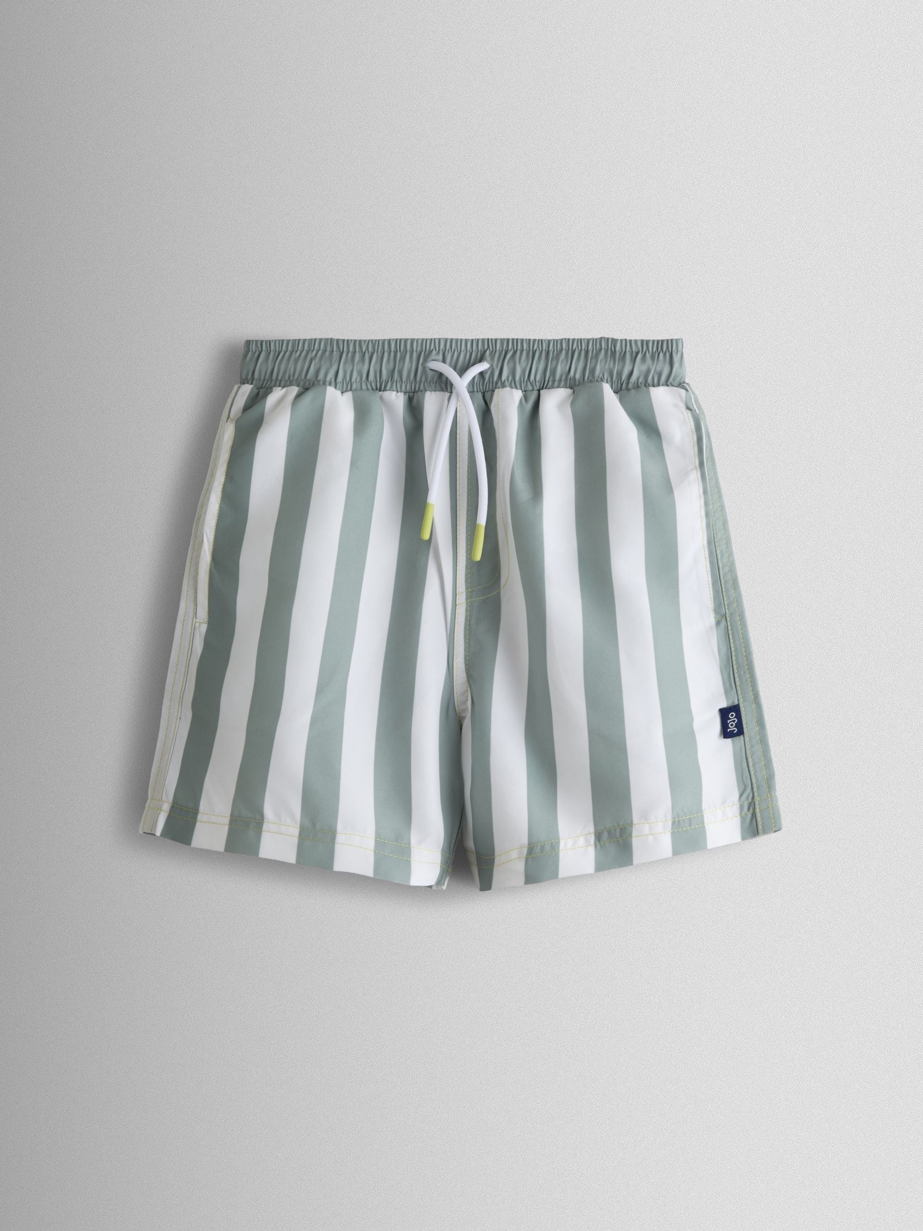 JoJo Maman Bébé Green Stripe Swim Shorts image 2