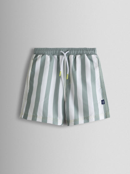 JoJo Maman Bébé Green Stripe Swim Shorts image 2