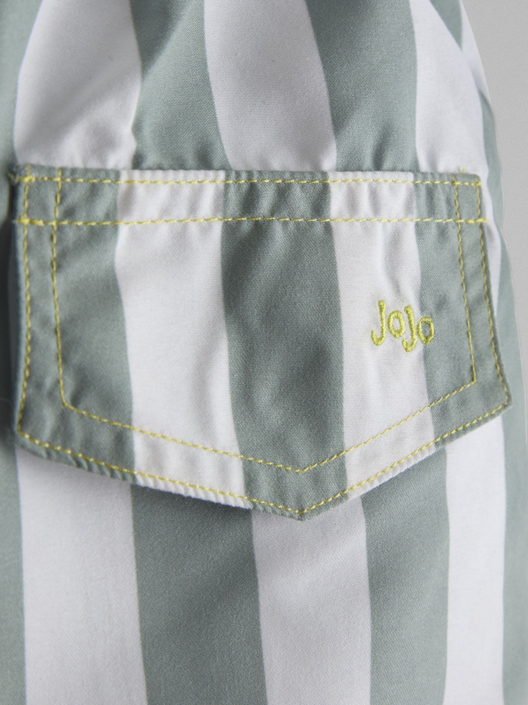 JoJo Maman Bébé Green Stripe Swim Shorts image 4