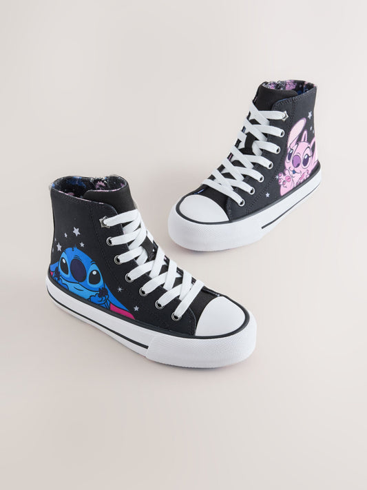 Black Lilo & Stitch High Top Trainers image 1