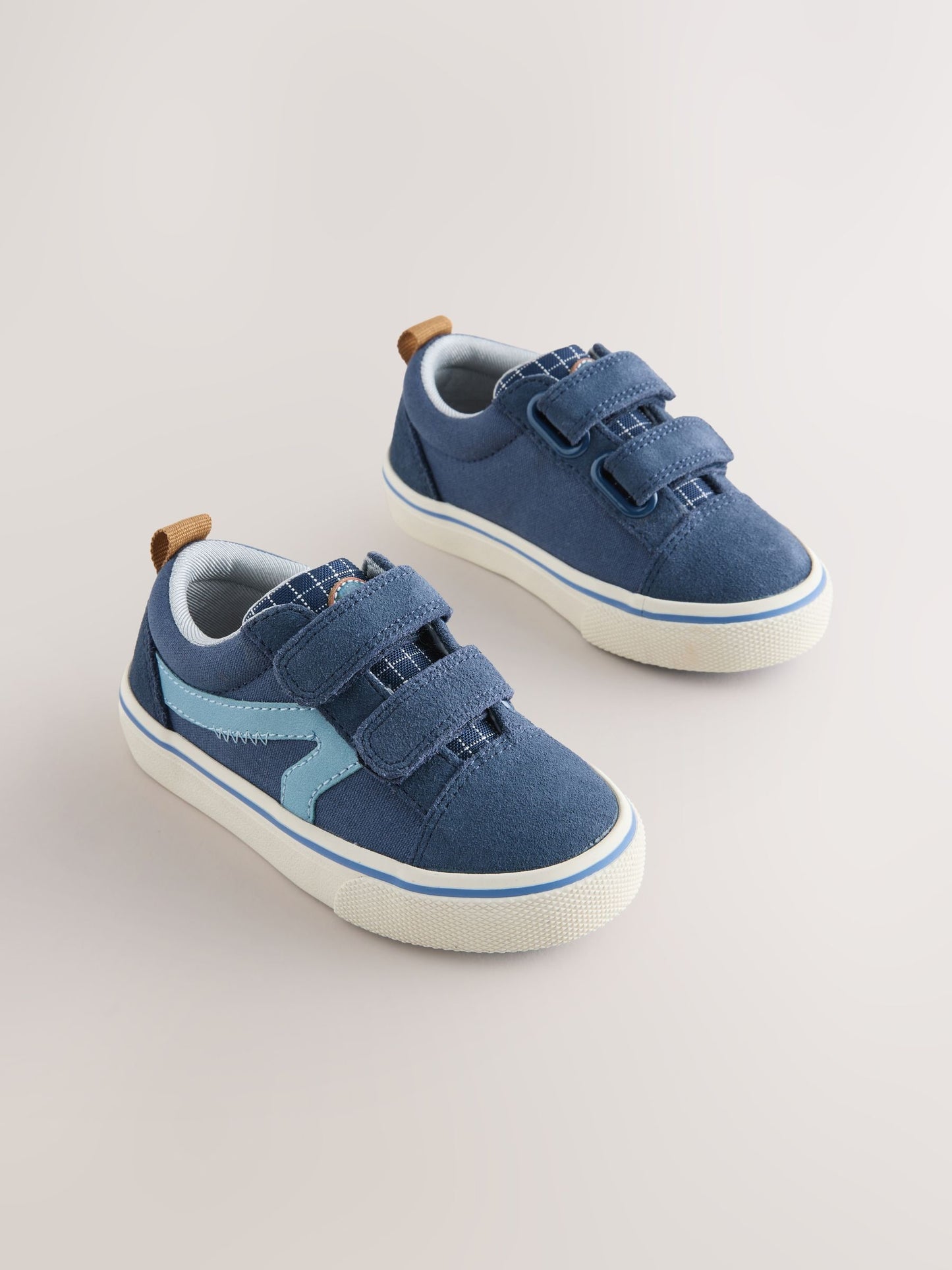 Blue Standard Fit (F) Touch Fastening Trainers image 1