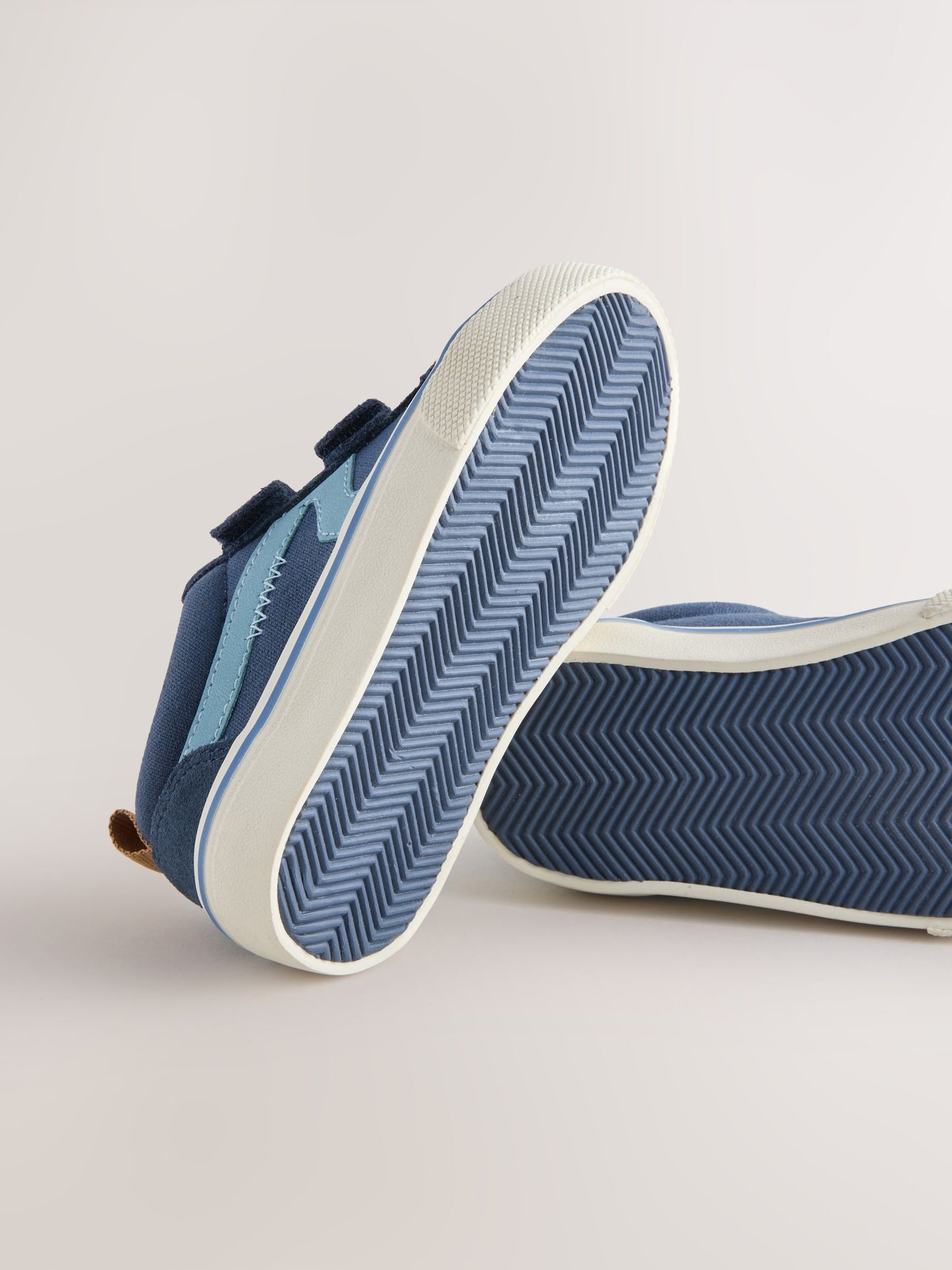 Blue Standard Fit (F) Touch Fastening Trainers image 3