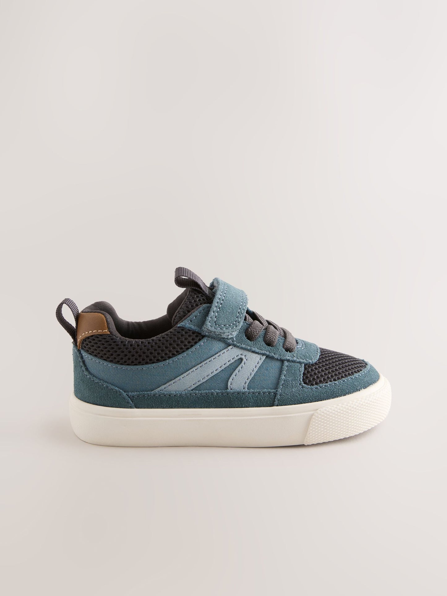 Navy Standard Fit (F) Touch Fastening Elastic Lace Trainers image 5