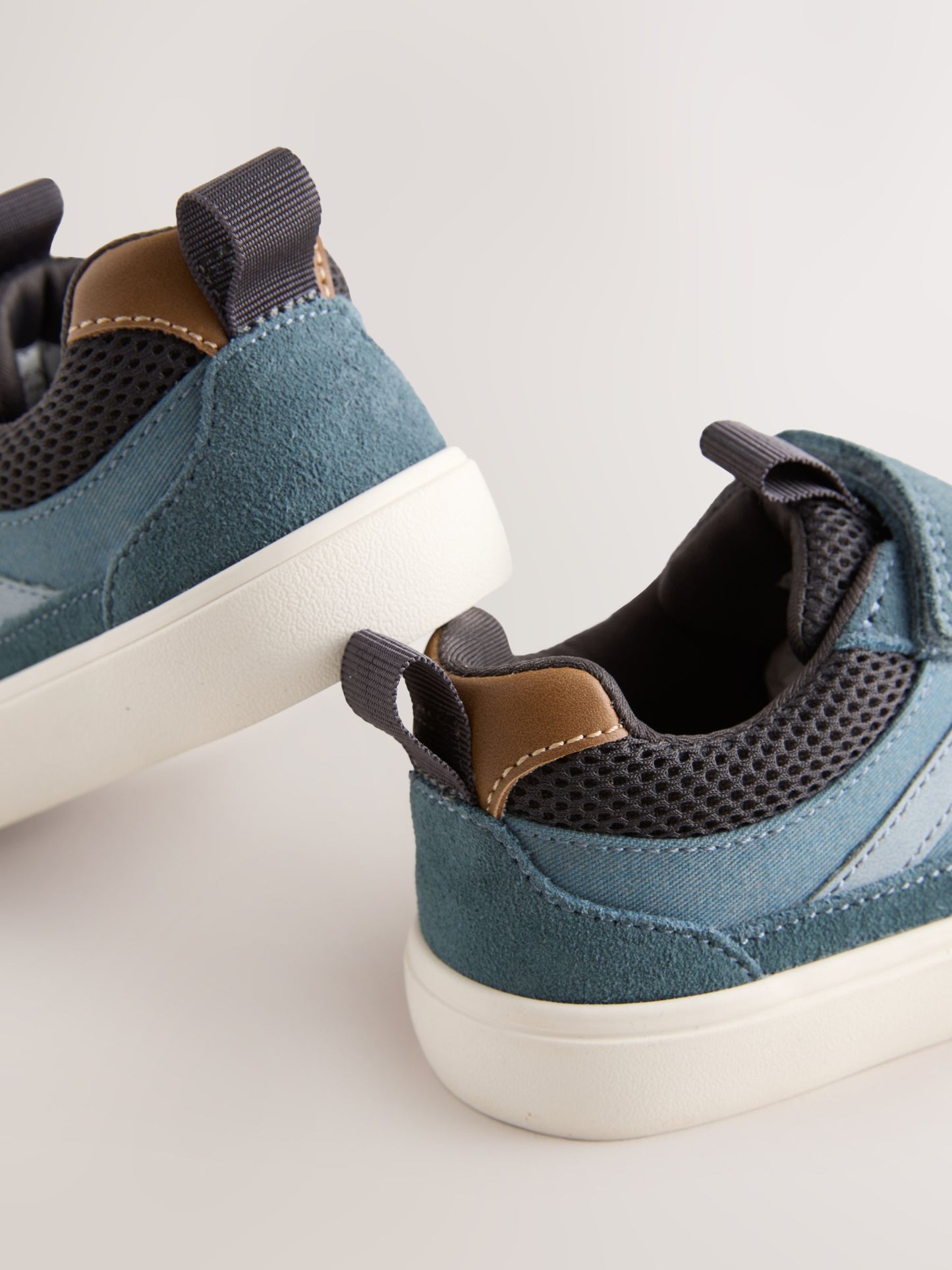 Navy Standard Fit (F) Touch Fastening Elastic Lace Trainers image 6