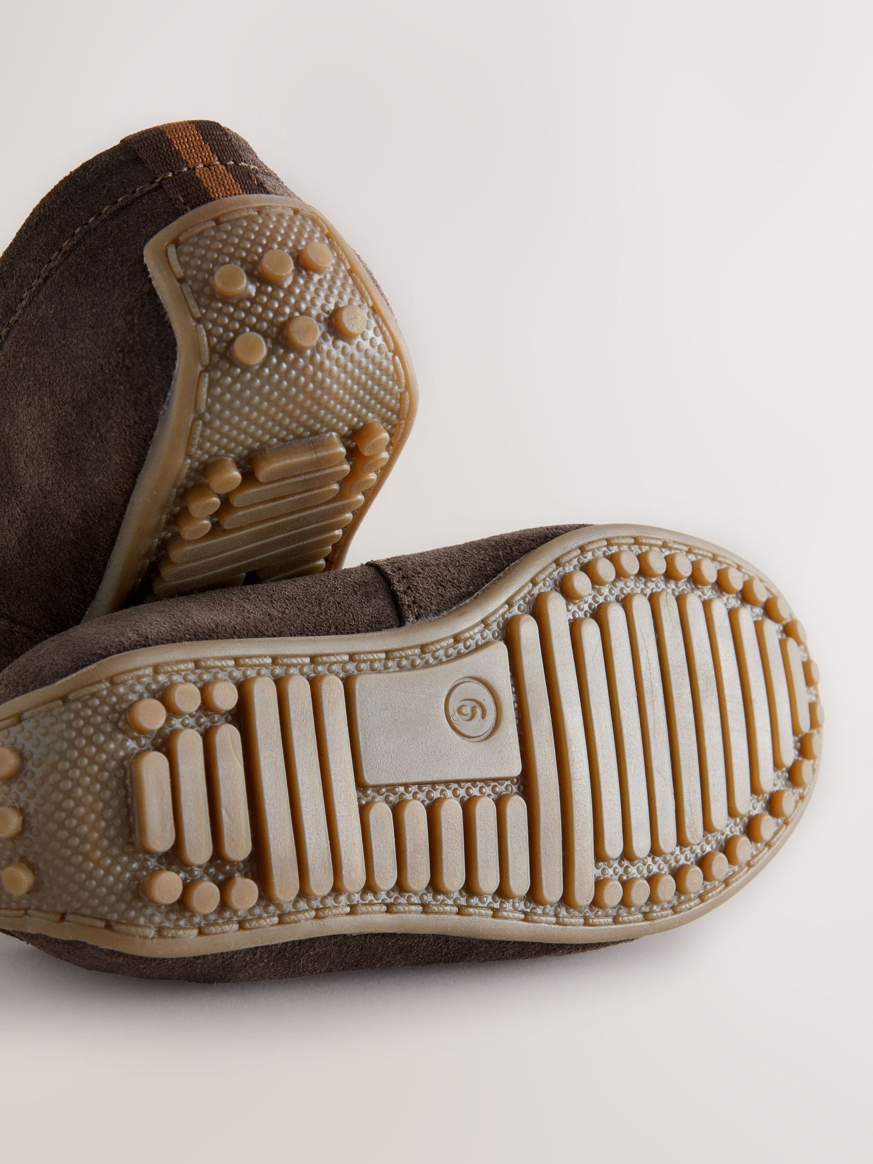 Chocolate Brown Standard Fit (F) Suede Slip-Ons Loafer Shoes image 3