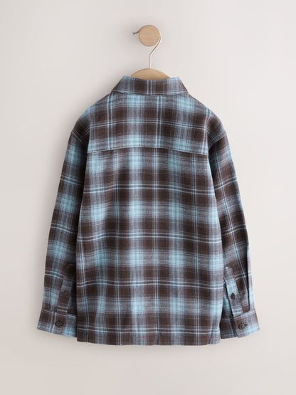 Dsiney Kidz - Blue/Brown Check Long Sleeve Check Shirt (3-16yrs) image 6