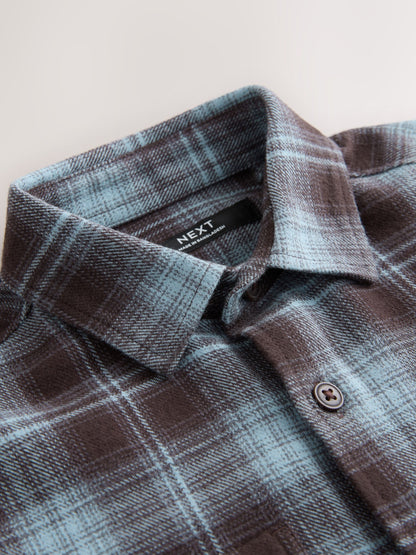 Dsiney Kidz - Blue/Brown Check Long Sleeve Check Shirt (3-16yrs) image 7