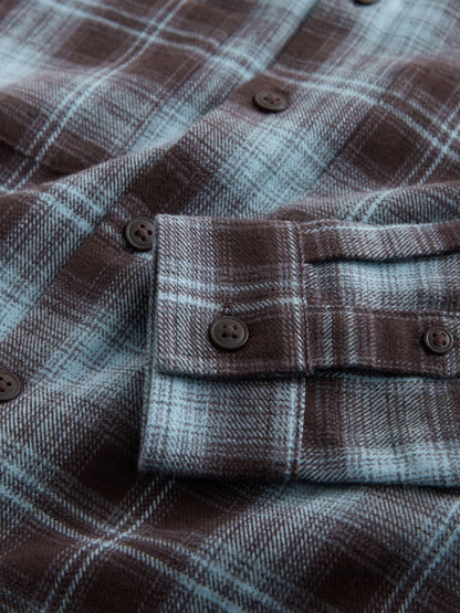 Dsiney Kidz - Blue/Brown Check Long Sleeve Check Shirt (3-16yrs) image 8