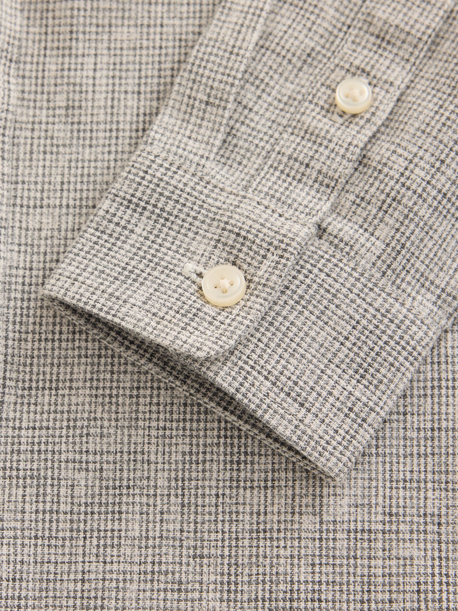Dsiney Kidz - Neutral Micro Check Long Sleeve Textured Shirt (3-16yrs) image 7