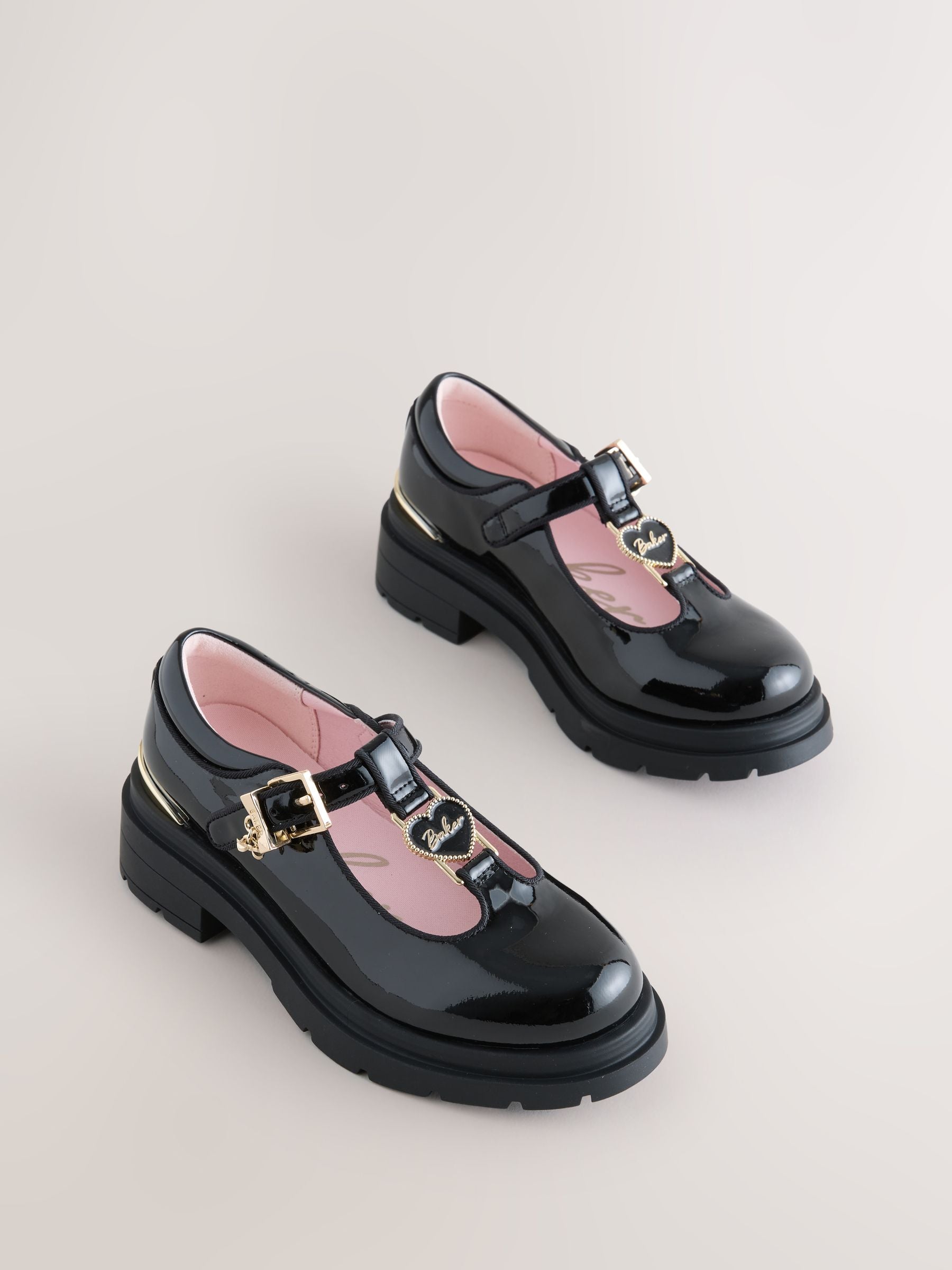 Baker by Ted Baker Back to School Black  Patent T-Bar Chunky Mary Jane Shoes image 1