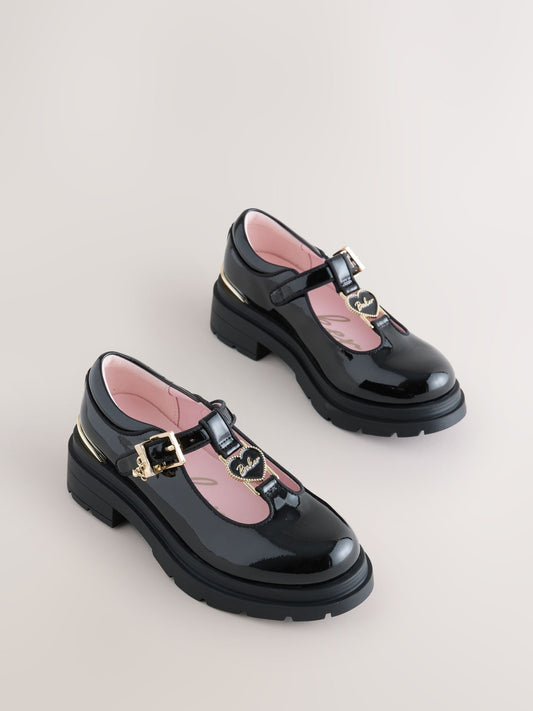 Baker by Ted Baker Back to School Black  Patent T-Bar Chunky Mary Jane Shoes image 1