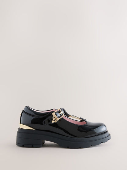 Baker by Ted Baker Back to School Black  Patent T-Bar Chunky Mary Jane Shoes image 2