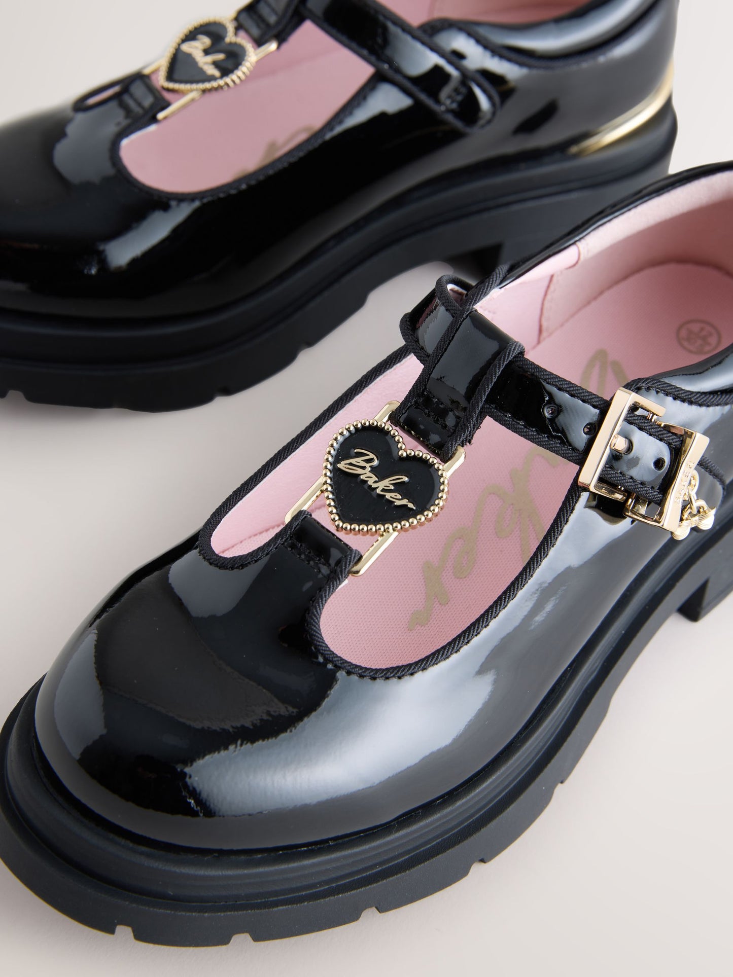 Baker by Ted Baker Back to School Black  Patent T-Bar Chunky Mary Jane Shoes image 3