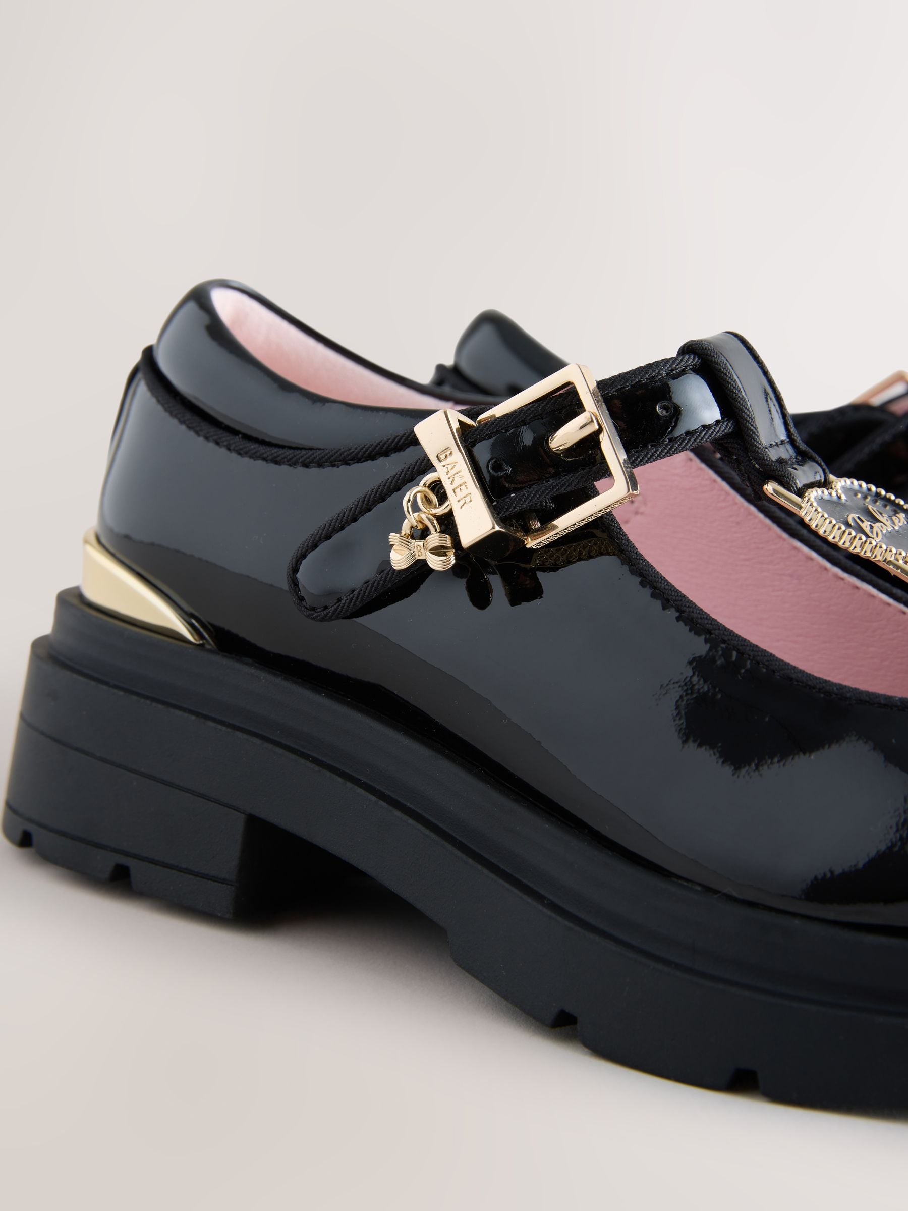Baker by Ted Baker Back to School Black  Patent T-Bar Chunky Mary Jane Shoes image 4