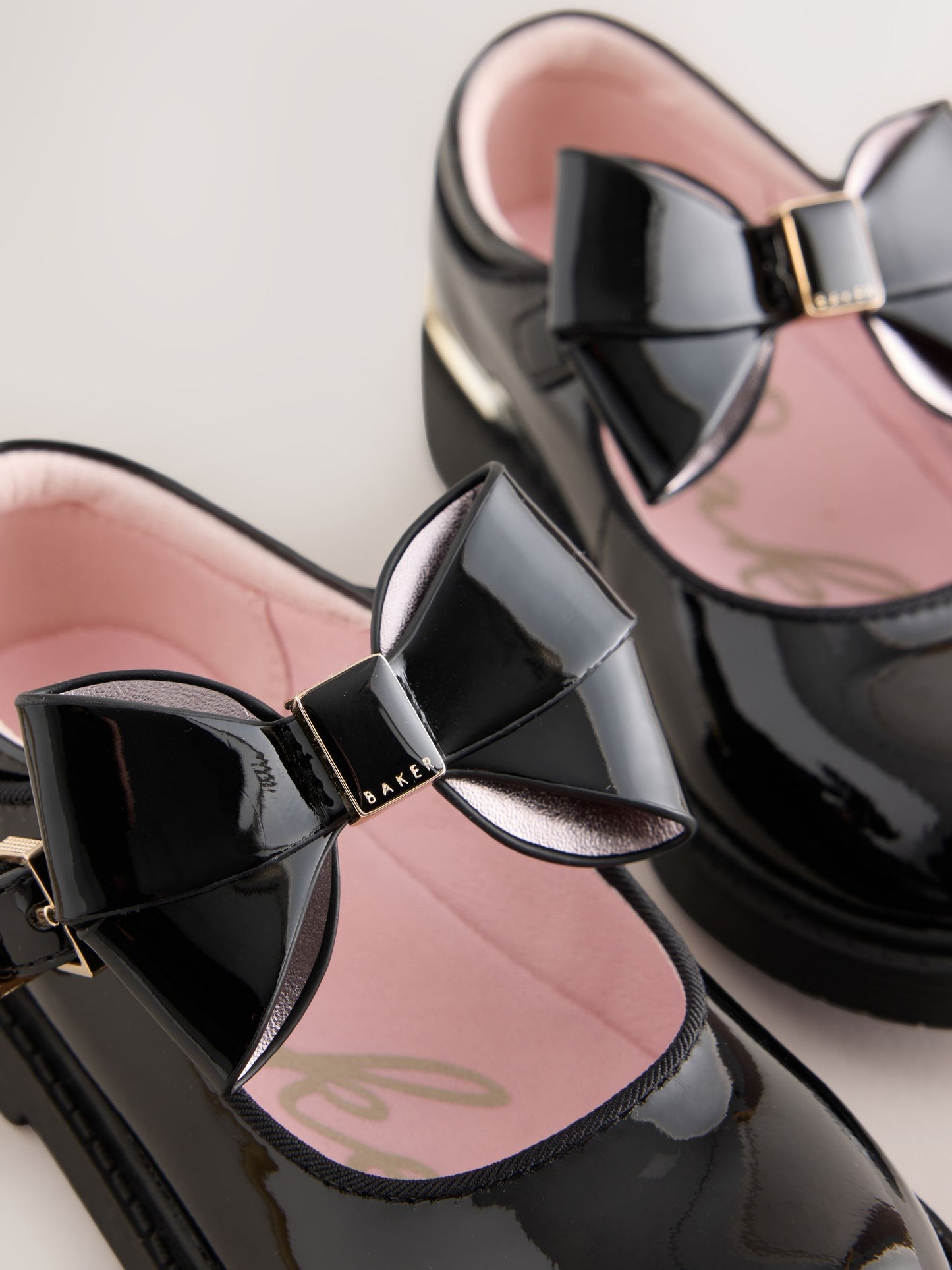 Baker by Ted Baker Back to School Black Chunky Mary Jane Shoes with Bow image 3
