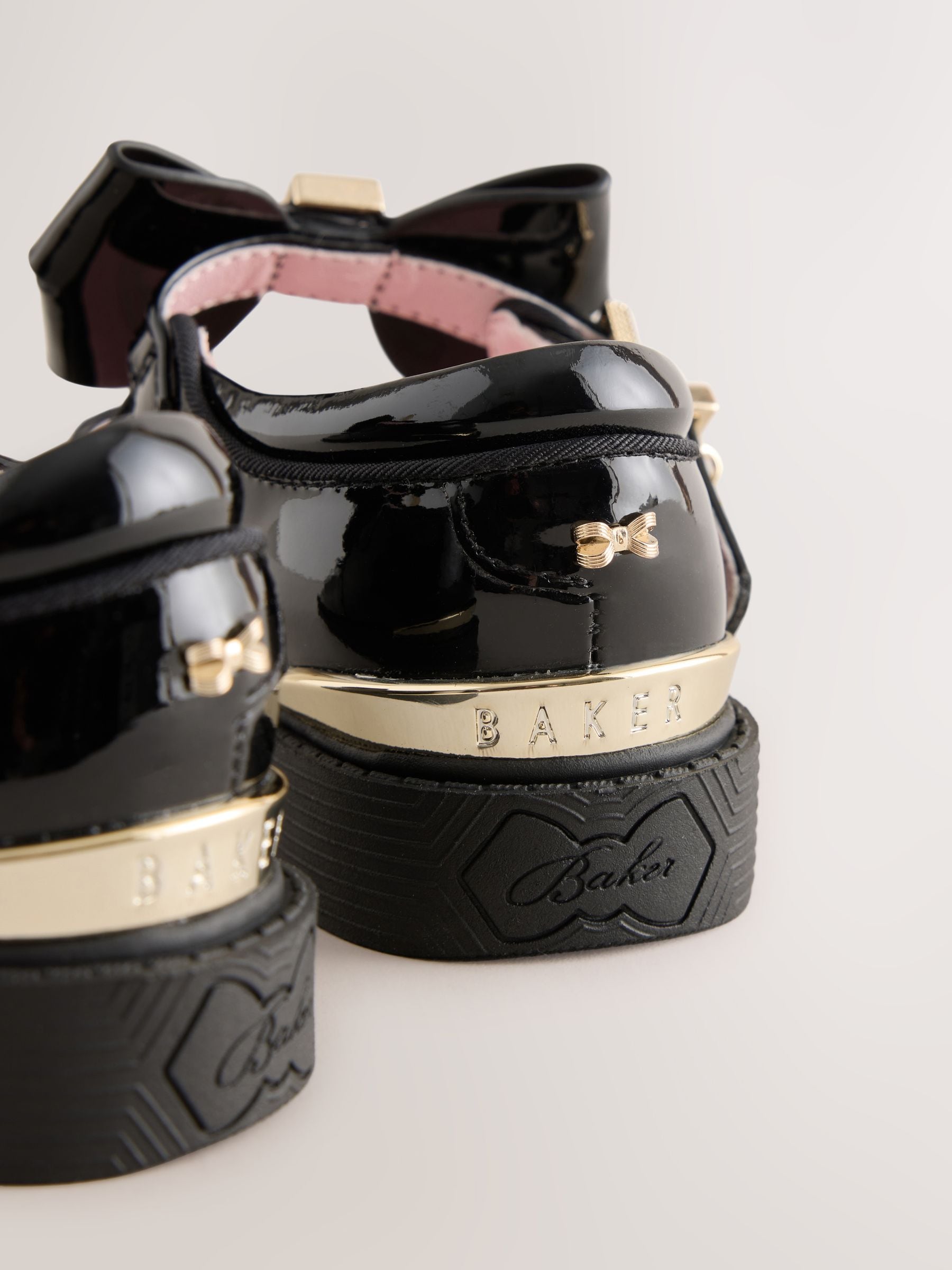 Baker by Ted Baker Back to School Black Chunky Mary Jane Shoes with Bow image 5