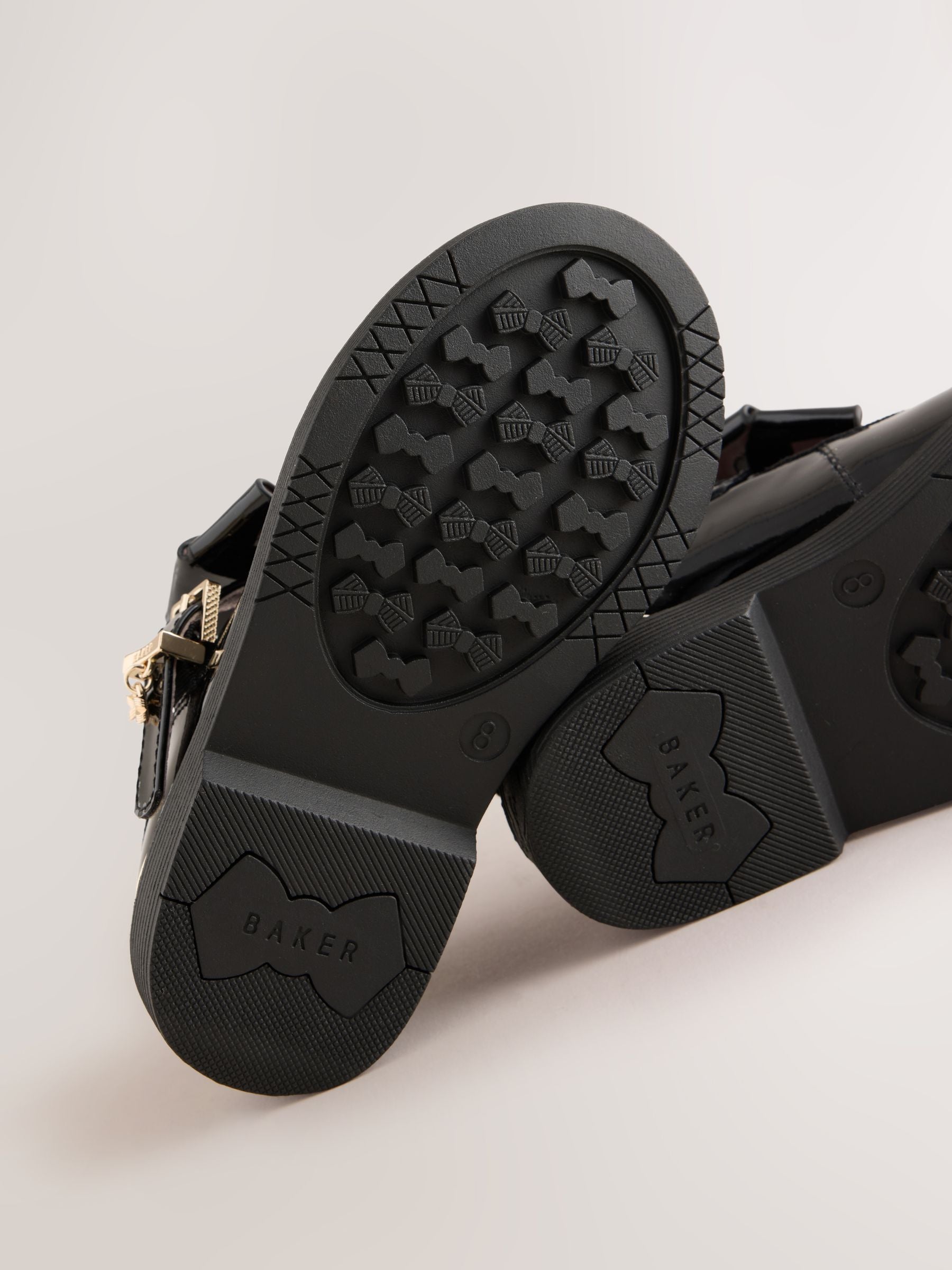 Baker by Ted Baker Back to School Black Chunky Mary Jane Shoes with Bow image 6