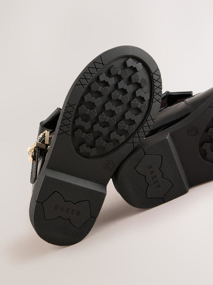Baker by Ted Baker Back to School Black Chunky Mary Jane Shoes with Bow image 6