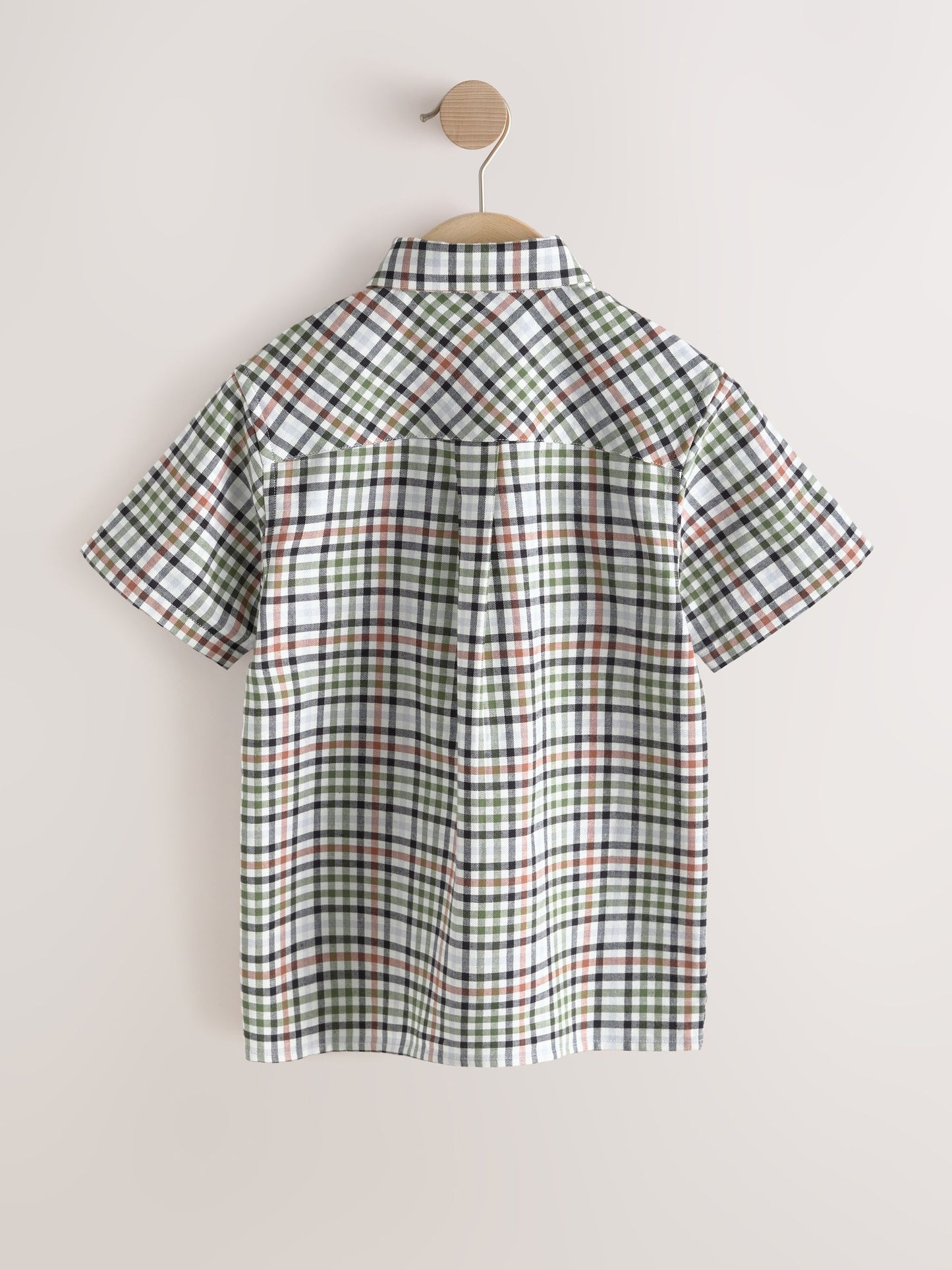 Dsiney Kidz - Ecru Gingham Check Short Sleeve Smart Shirt (3-16yrs) image 6