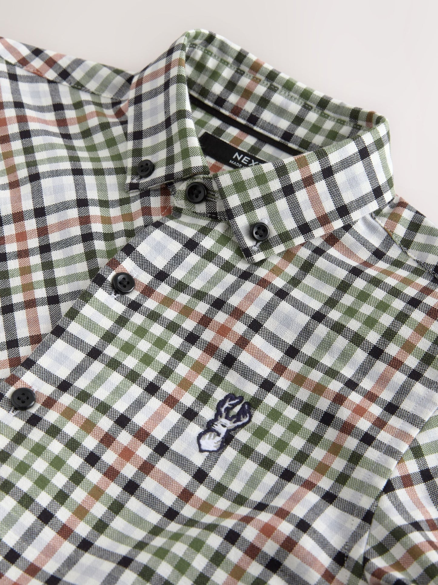 Dsiney Kidz - Ecru Gingham Check Short Sleeve Smart Shirt (3-16yrs) image 7