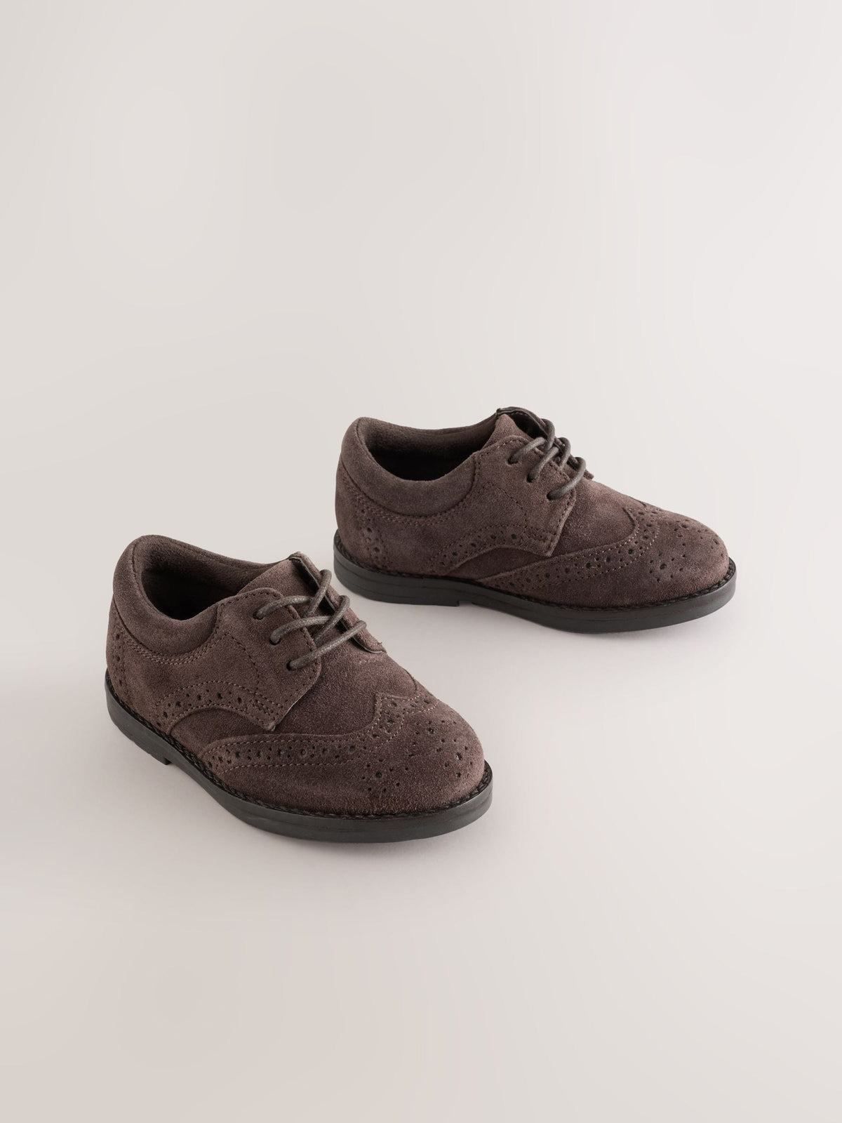 Dsiney Kidz - Chocolate Brown Standard Fit (F) Lace Up Brogue Shoes image 1