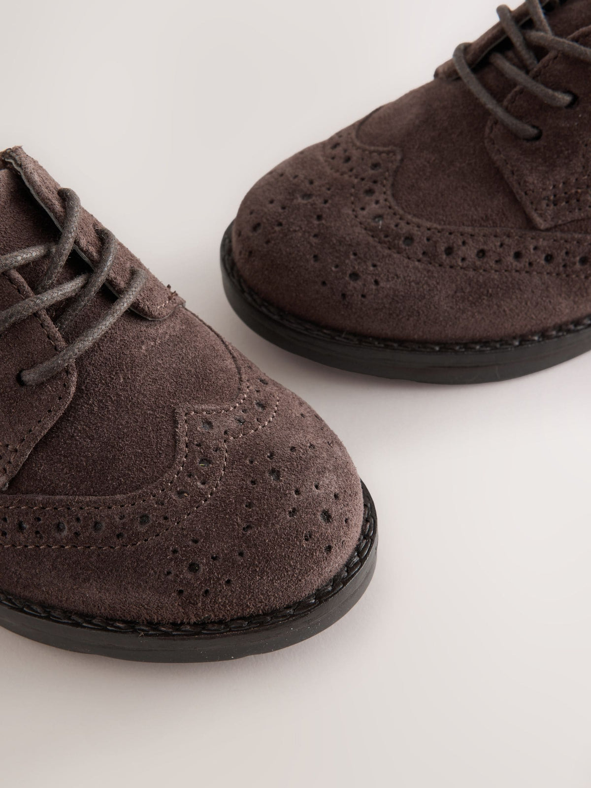 Dsiney Kidz - Chocolate Brown Standard Fit (F) Lace Up Brogue Shoes image 5
