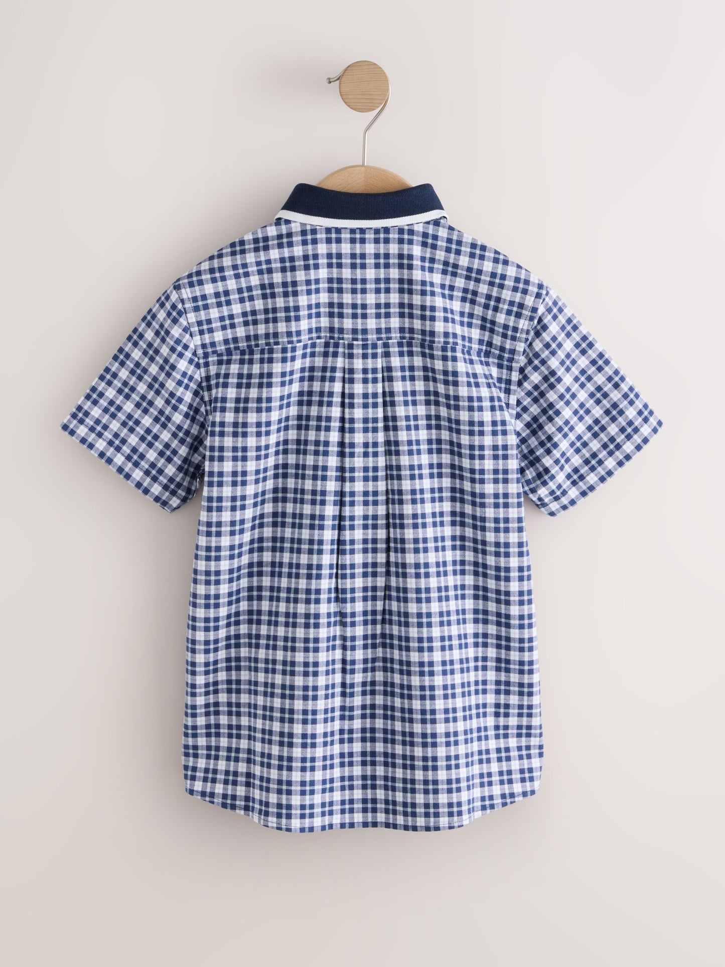 Dsiney Kidz - Navy Gingham Short Sleeve Smart Shirt (3-16yrs) image 6