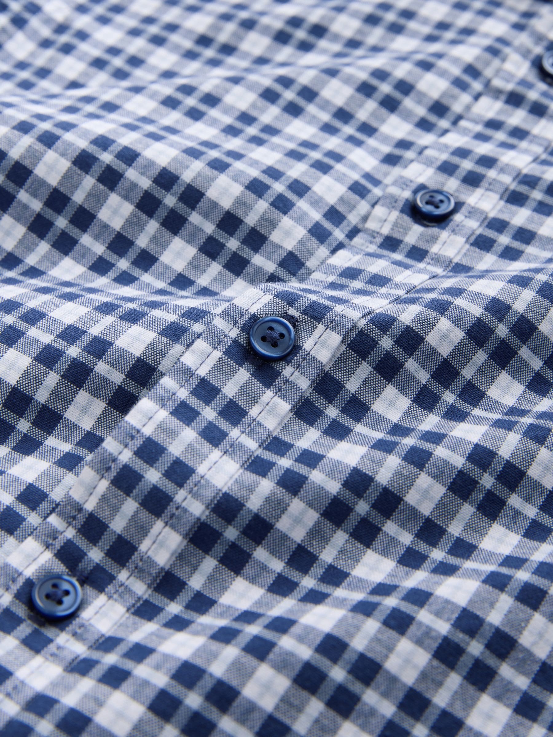 Dsiney Kidz - Navy Gingham Short Sleeve Smart Shirt (3-16yrs) image 8