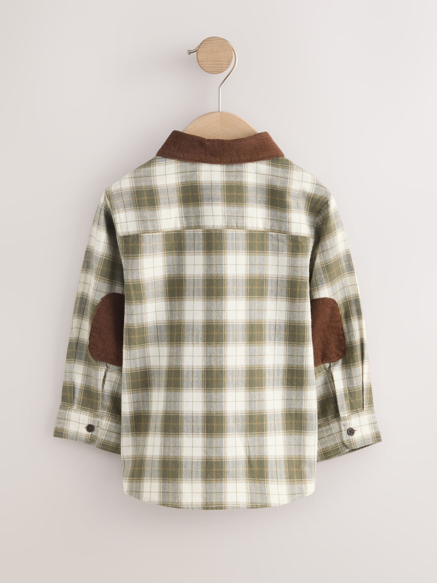 Dsiney Kidz - Green/Ecru Long Sleeve Check Shirt (3mths-7yrs) image 2