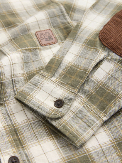 Dsiney Kidz - Green/Ecru Long Sleeve Check Shirt (3mths-7yrs) image 3
