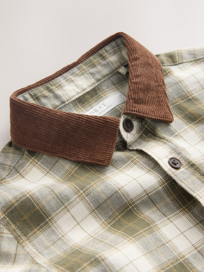 Dsiney Kidz - Green/Ecru Long Sleeve Check Shirt (3mths-7yrs) image 4