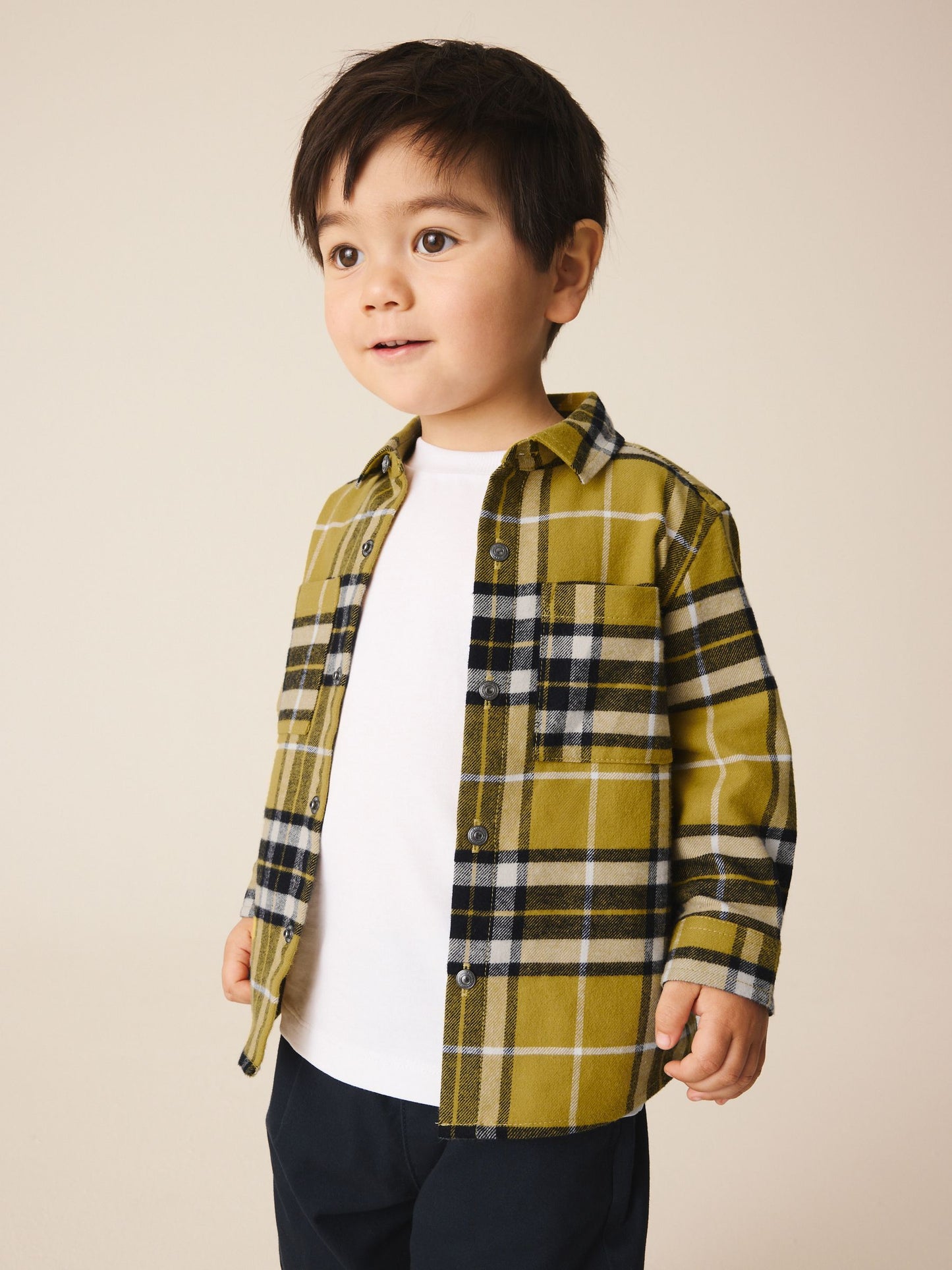 Dsiney Kidz - Yellow Check Long Sleeve Check Shirt (3mths-7yrs) image 1