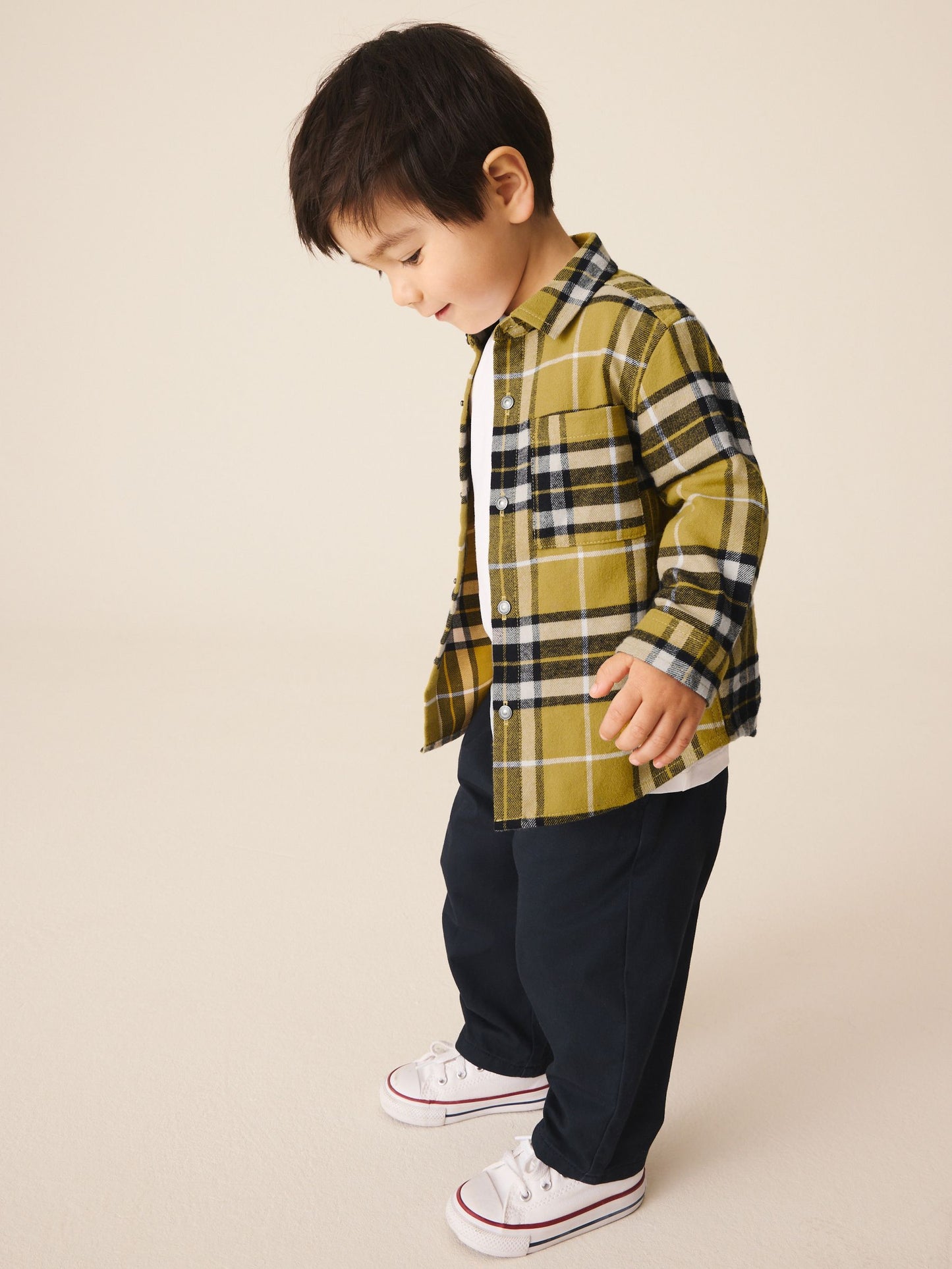 Dsiney Kidz - Yellow Check Long Sleeve Check Shirt (3mths-7yrs) image 2