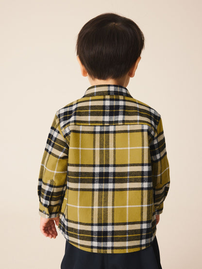 Dsiney Kidz - Yellow Check Long Sleeve Check Shirt (3mths-7yrs) image 4